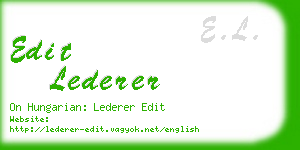 edit lederer business card